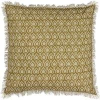 Geometric Fringed Cushion