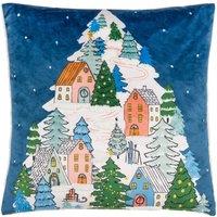 Snowy Village Tree Cushion
