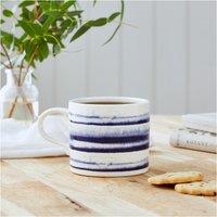 Mug Meirion Blue & White Horizontal Stripes Mug