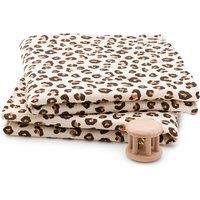 Set of 2 Azhar Leopard Print 100% Cotton Muslin Swaddles