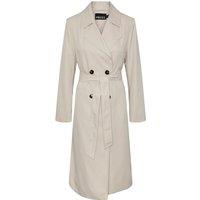 Long Trench Coat with Tie-Waist