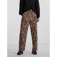 Leopard Print Trousers with High Waist