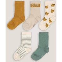 Pack of 5 Pairs of Socks in Cotton Mix