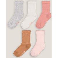Pack of 5 Pairs of Socks in Plain Cotton Mix