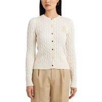 Ralhan Cable Knit Cardigan with Crew Neck and Button Fastening