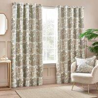 Woodlands Floral Jacquard Eyelet Curtains