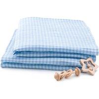 Set of 2 Croizic 70 x 70cm Gingham 100% Cotton Muslin Swaddles