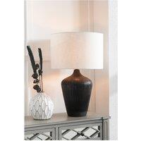 Textured Wood Table Lamp Base