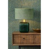 Aman Stripe Glass Square Table Lamp