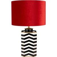 Chevron Hand Painted Metal Table Lamp Base