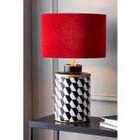 Geometric Hand Painted Metal Table Lamp Base