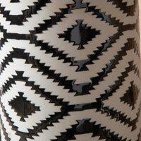 Tall Ikat Ceramic Table Lamp Base