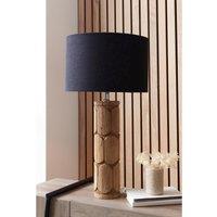 Aiden Embossed Wood Tall Table Lamp