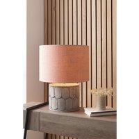 Charlie Embossed Wood Wide Table Lamp Base