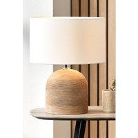 Nikita Engraved Wood Dome Table Lamp Base