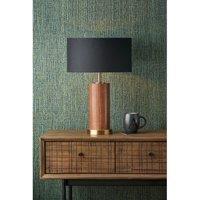 Leon Leather Cylindrical Table Lamp