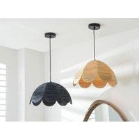 Petal Scalloped Raffia Pendant Ceiling Light