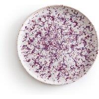 Set of 4 Hortensia Enamelled Stoneware Dessert Plates