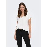 V-Neck Blouse with Short Sleeves