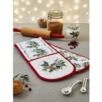 The Holly and the Ivy Double Oven Glove