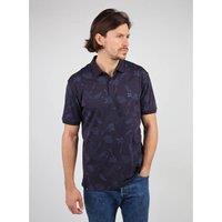Napixi Cotton Polo Shirt in Floral Print with Short Sleeves