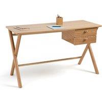 Tivali Oak Veneer 2-Drawer Desk