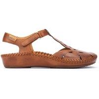 Vallarta Semi-Wedge Sandals in Leather