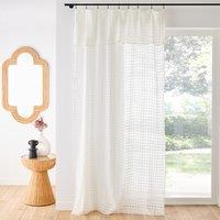 Marsali Checked Cotton & Linen Voile Curtain