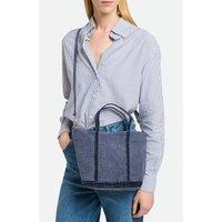 Linen Small Tote Bag with Sequin Trim