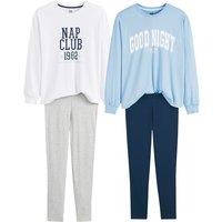 Pack of 2 Pyjamas in Varsity Print Cotton