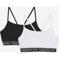 Pack of 2 Bralettes with Shoestring Straps