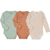 Pack of 3 Newborn Bodysuits with Long Sleeves