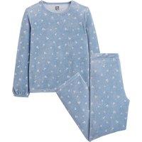 Velour Pyjamas in Leaf/Bird Print