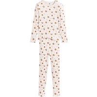 Floral Ribbed Cotton Pyjamas