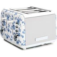 Laura Ashley 4-Slice Stainless Steel Toaster - VQSBT583