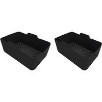 Set of 2 Rectangular Solid Air Fryer Trays
