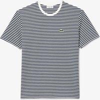 Striped Cotton Jersey T-Shirt with Crew Neck