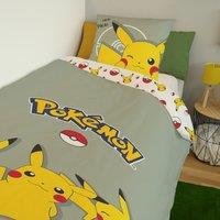 Pokmon Trio Fun Khaki 100% Cotton Bed Set