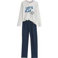 Cotton Football Pyjamas with Slogan Print