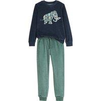 Mammoth Print Velour Pyjamas in Cotton Mix