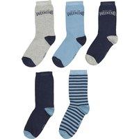 Pack of 5 Pairs of Weekend Socks in Cotton Mix