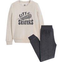 Skateboard Print Velour Pyjamas