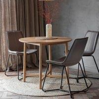 Kargil Scandi Oak Round Dining Table (Seats 4)