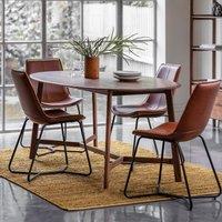Murwara Oval Walnut Dining Table (Seats 6)