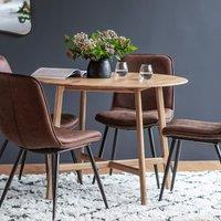Murwara Round Oak Dining Table (Seats 4)