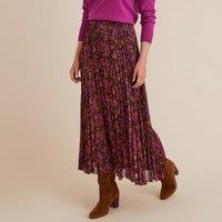 Floral Pleated Maxi Skirt