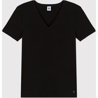 Iconic Cotton T-Shirt with V-Neck and Short Sleeves