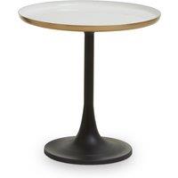 Round Metal Pedestal Side Table