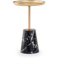 Pedestal Table with Faux Marble Base