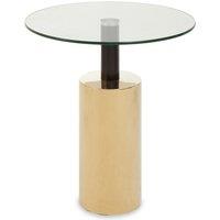Luxe Round Pedestal Table with Glass Top